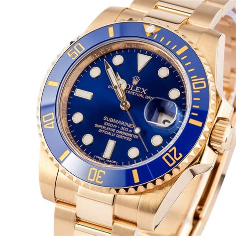 rolex sub gold blue